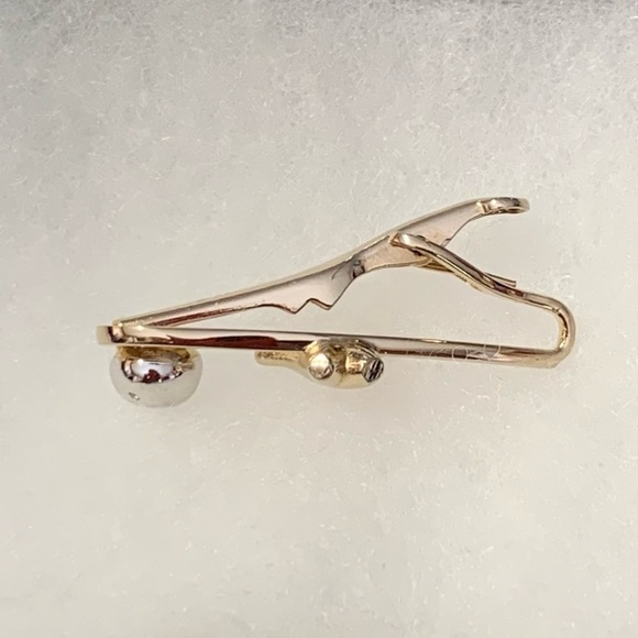 SWANK Vintage Gold Tone Bowling Tie Clip - Picture 4 of 8